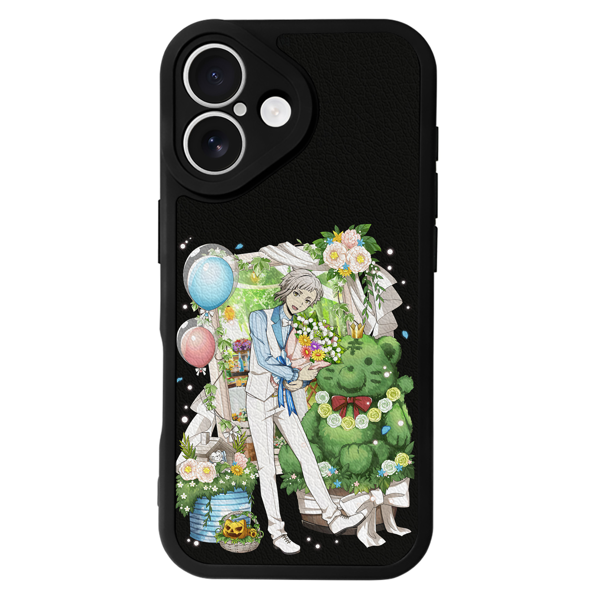 （画像用） 文豪ストレイドッグス Bungo Stray Dogs 【iPhone 16シリーズ対応】シリコンスマホケース（レザー調） 材質：シリコン